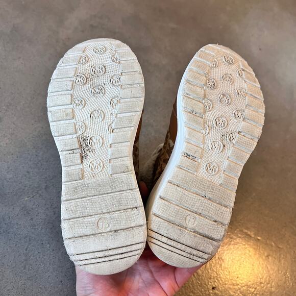 Michael Kors signature Tahoe brown wedge boots toddler girls 13 shoes outdoor - Picture 8 of 8